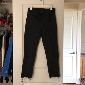 Black Levi Booty cut mom jeans